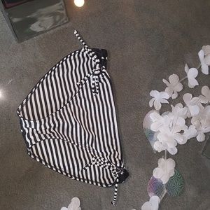 Reversible string bikini bottoms polka dot/stripe